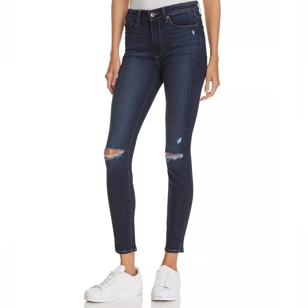 PAIGE Hoxton Denim‎ Jeans Ultra Skinny Stretchy Woman’s Distressed Casual 30